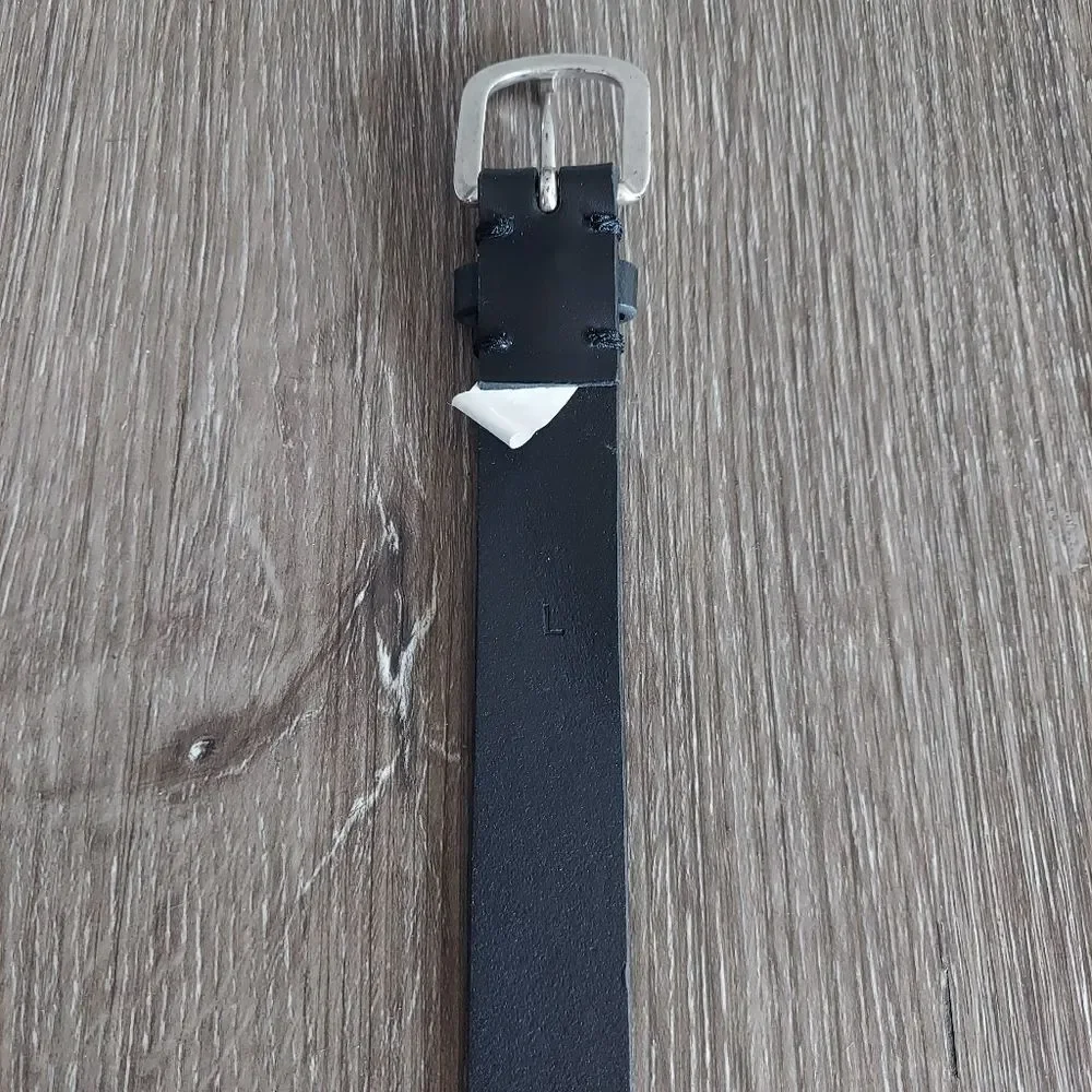 Crewcuts Black Italian Bonded Leather Belt Large